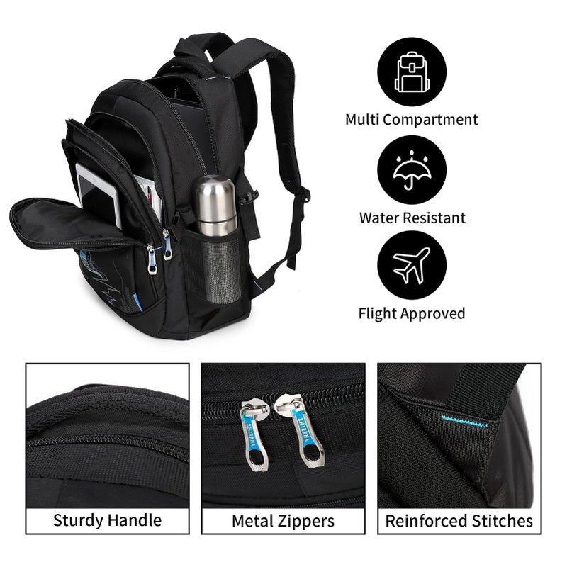 goldwheat Backpack For Teen Boys, Lightweight Water-resistant Boys Bookbag Laptop Backpack Casual Travel Daypack - Image 4